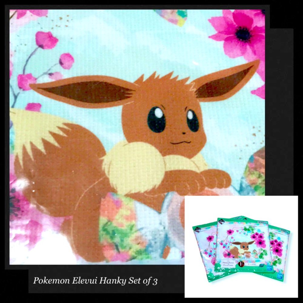 BANDAI Pokemon Elevui Floral Hanky (Set of 3)